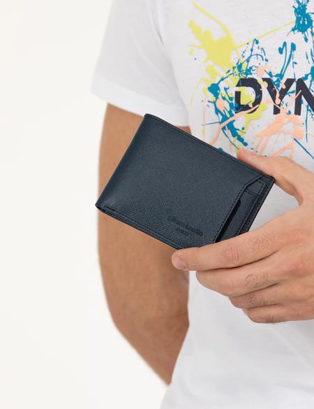 Erkek Lacivert Deri Cüzdan - 50293585002