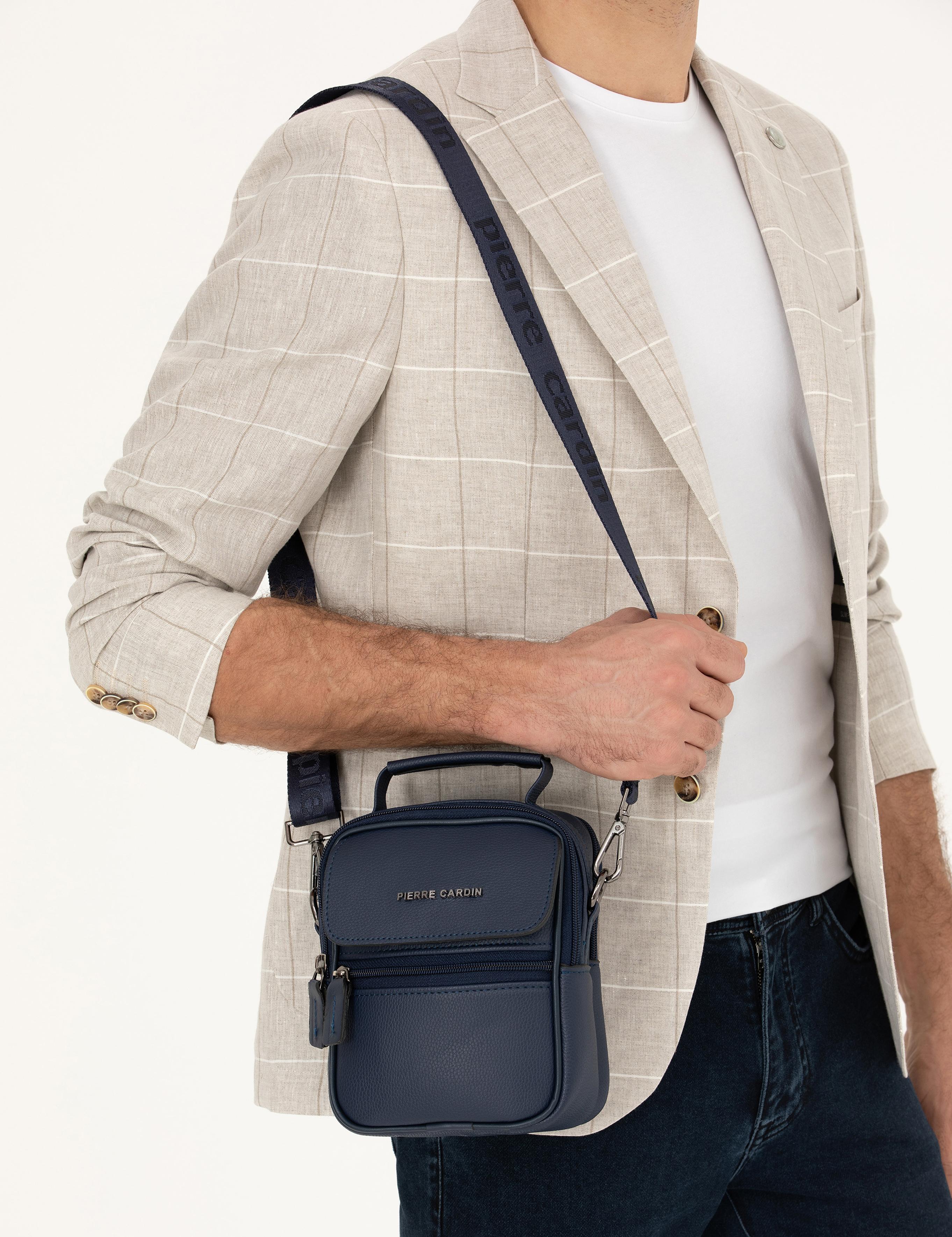 Erkek Lacivert Askılı El Çantası