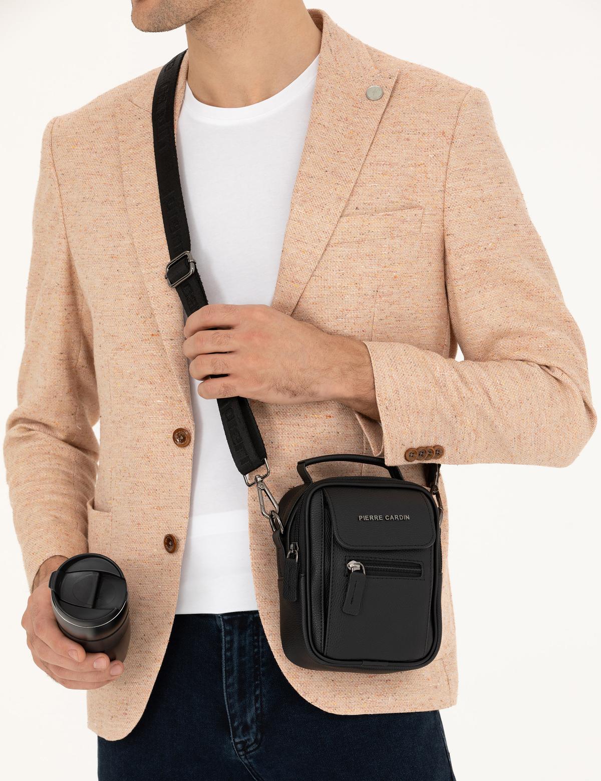 Erkek Siyah Askılı El Çantası