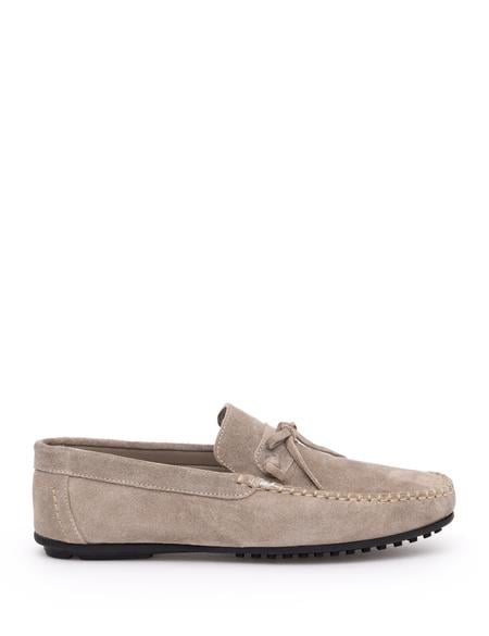 Bej %100 Deri Loafer - 50290437003