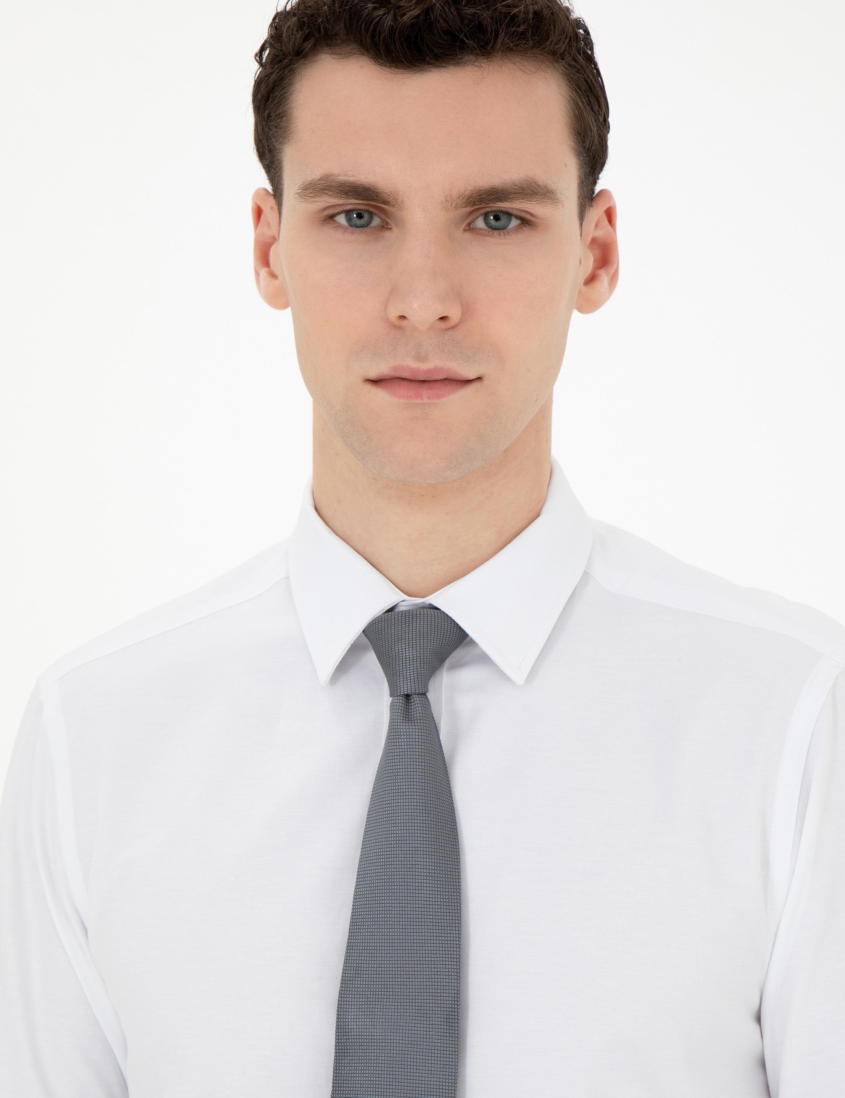 Beyaz Slim Fit Uzun Kollu Klasik Gömlek