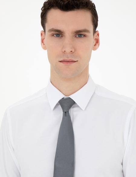 Beyaz Slim Fit Uzun Kollu Klasik Gömlek - 50258976002