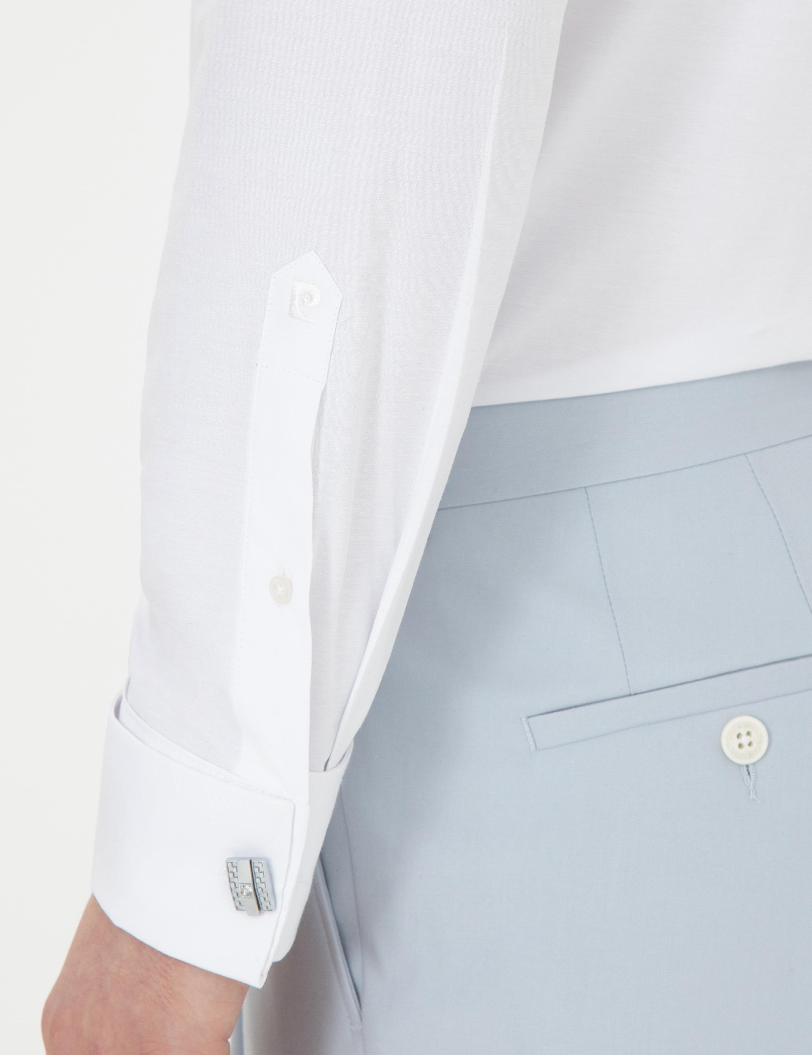 Beyaz Slim Fit Uzun Kollu Klasik Gömlek