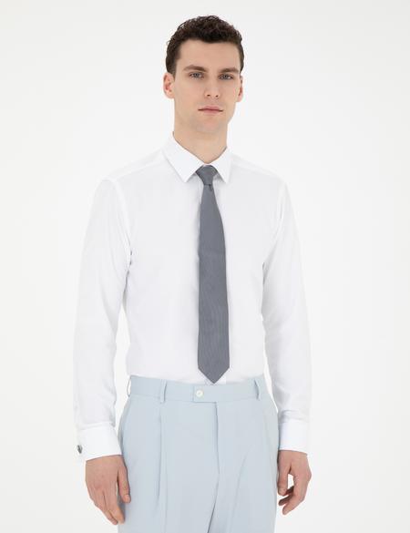 Beyaz Slim Fit Uzun Kollu Klasik Gömlek - 50258976002