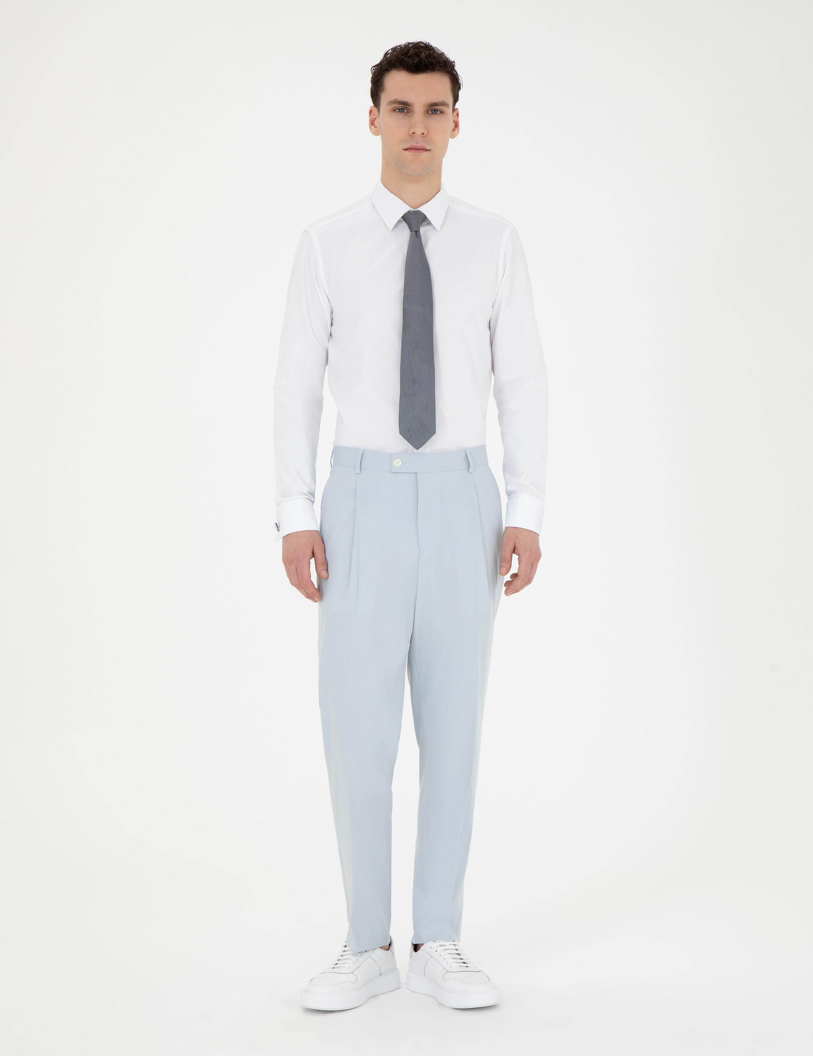 Beyaz Slim Fit Uzun Kollu Klasik Gömlek