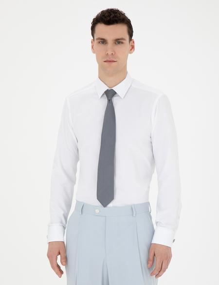 Beyaz Slim Fit Uzun Kollu Klasik Gömlek - 50258976002