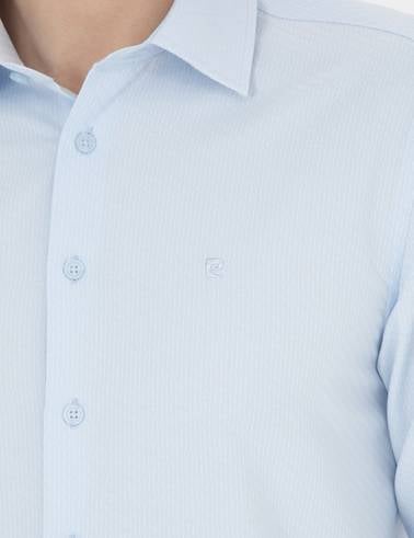 Açık Mavi Slim Fit Uzun Kollu Gömlek