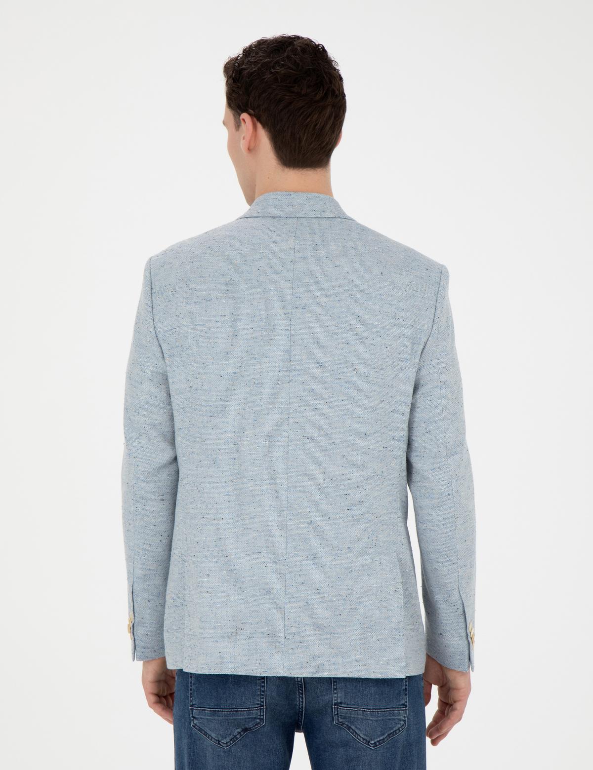 Açık Mavi Slim Fit Ceket - 50284965008