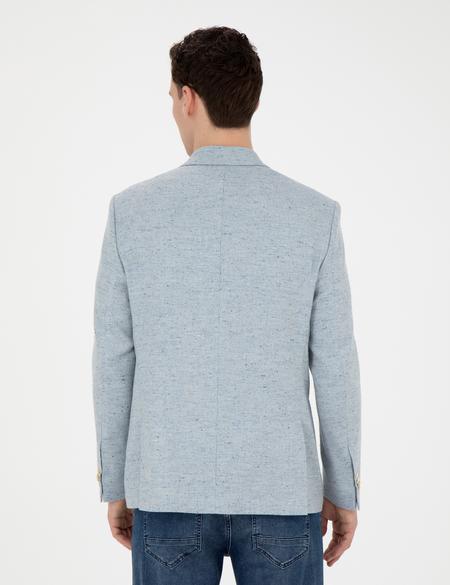 Açık Mavi Slim Fit Ceket - 50284965008