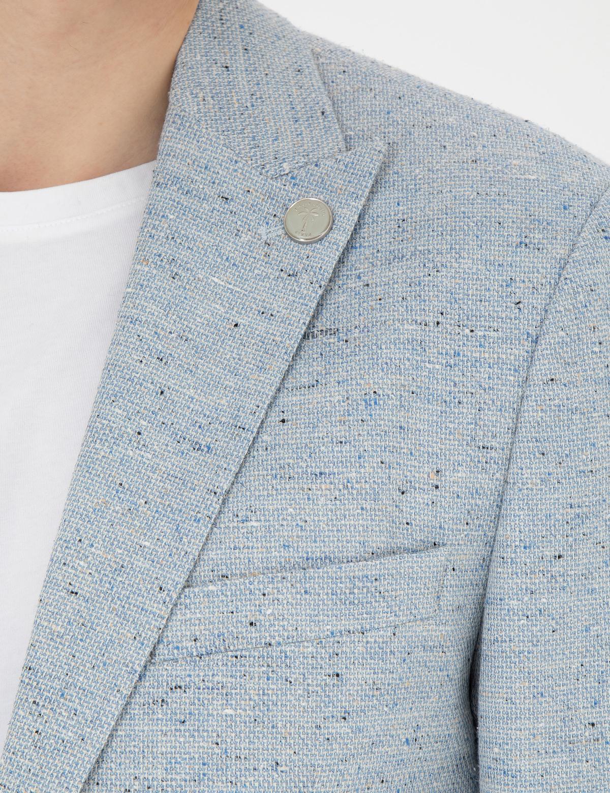 Açık Mavi Slim Fit Ceket - 50284965008