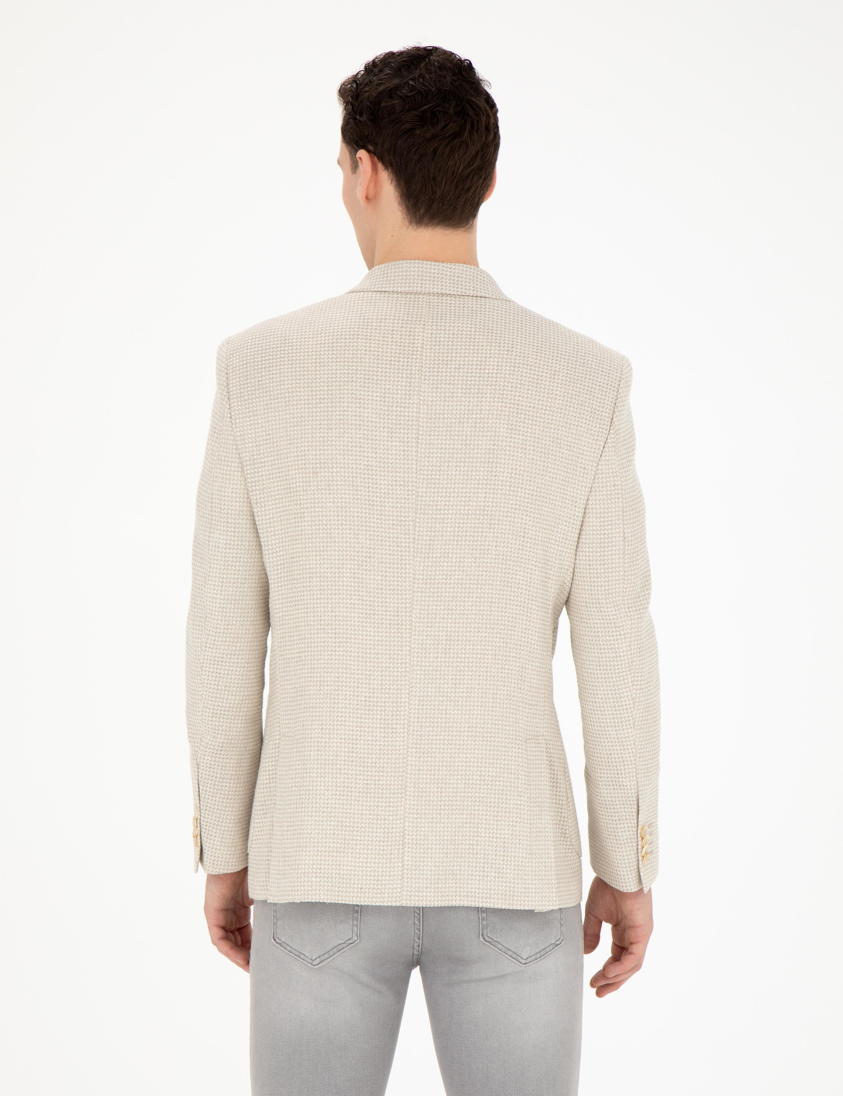 Bej Ex. Slim Fit Ceket