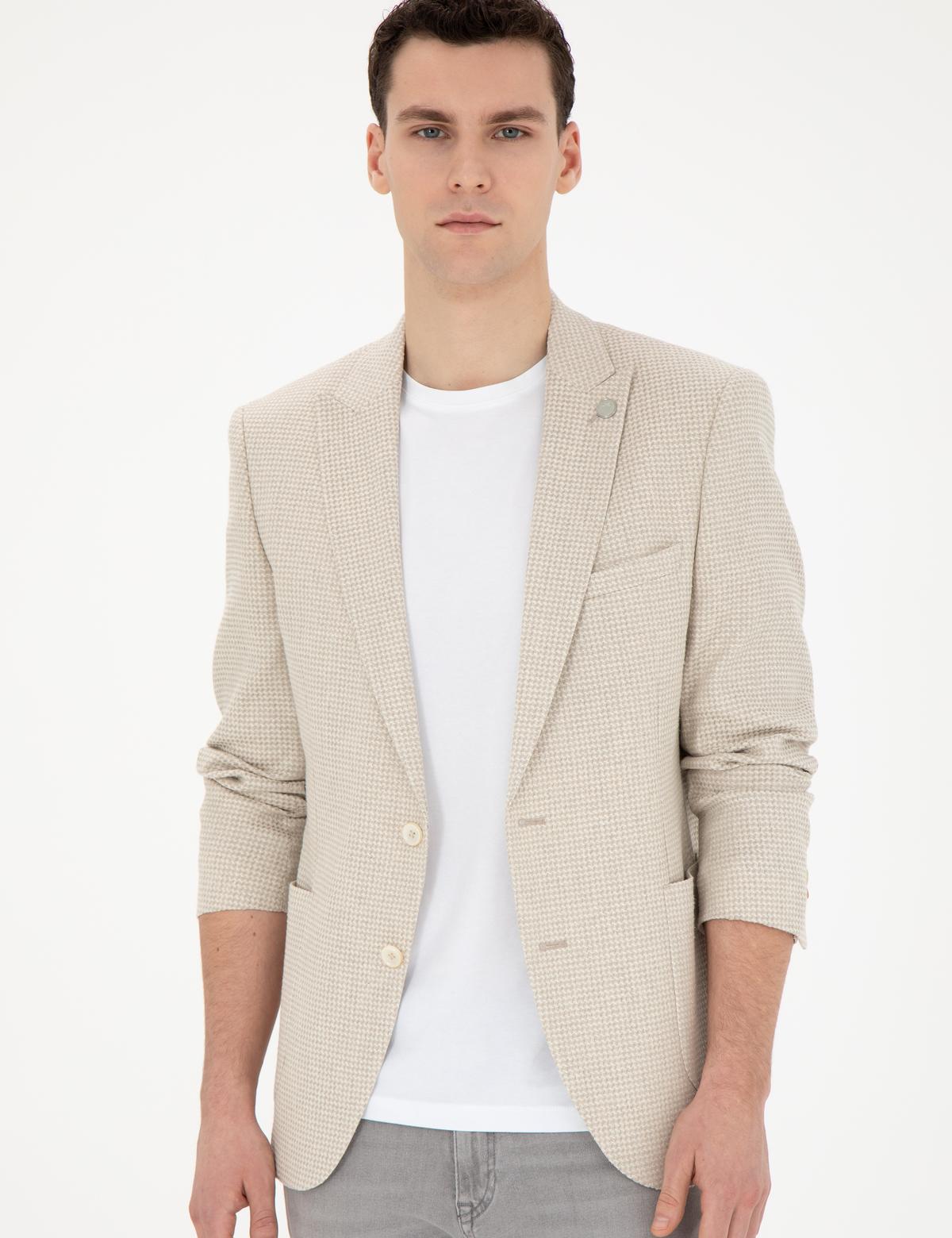 Bej Ex. Slim Fit Ceket - 50285116023