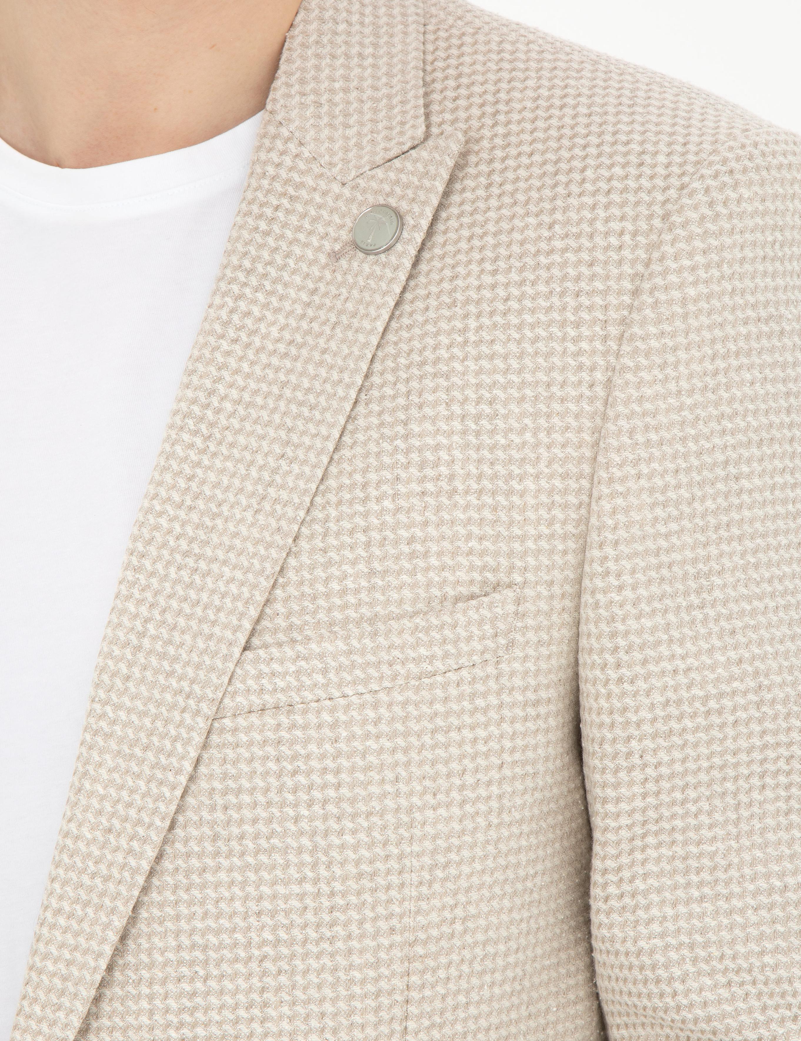 Bej Ex. Slim Fit Ceket