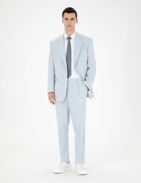 Açık Mavi Oversize Takım Elbise - 50285315080