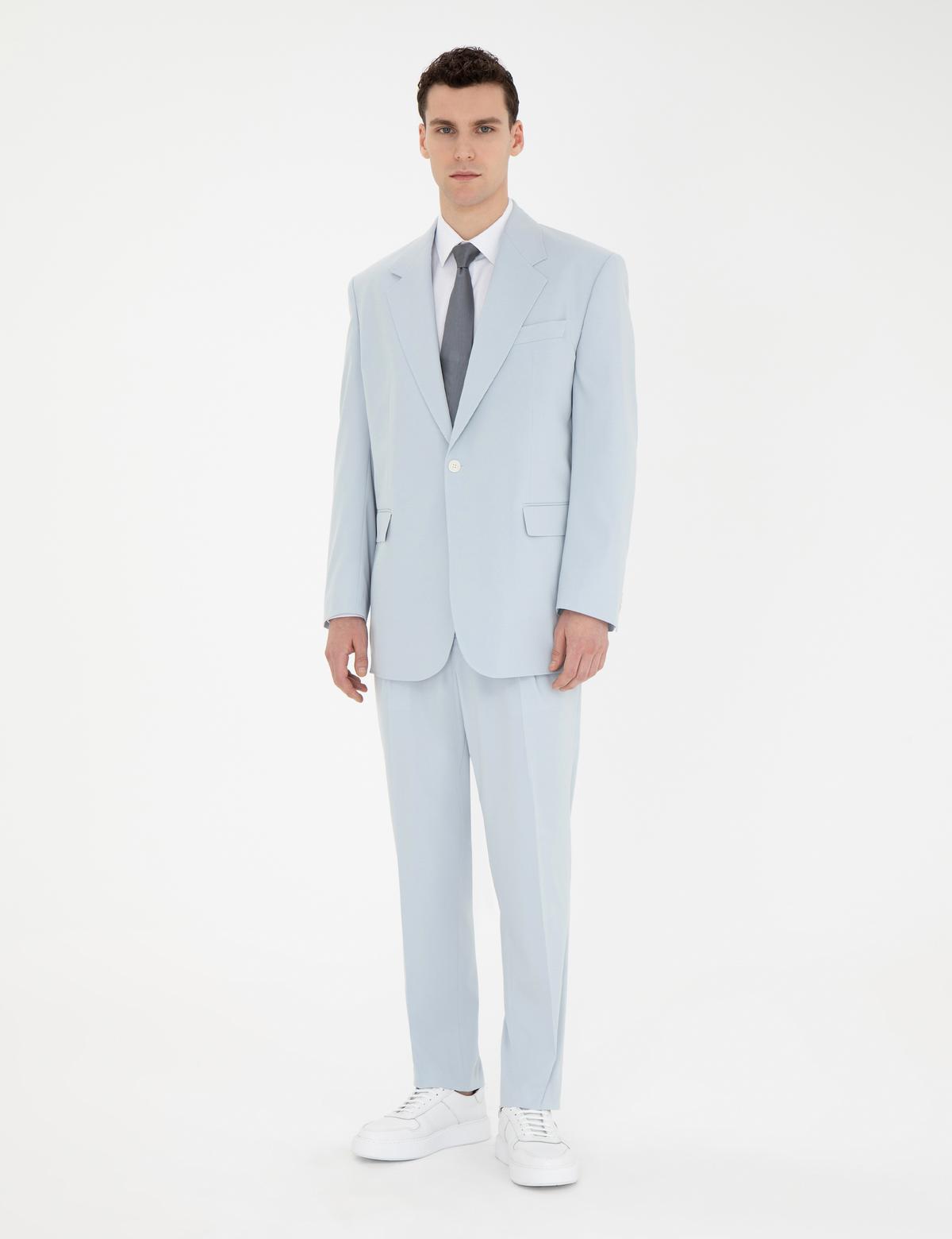 Açık Mavi Oversize Takım Elbise - 50285315080