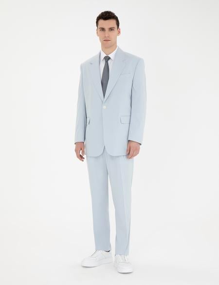 Açık Mavi Oversize Takım Elbise - 50285315080