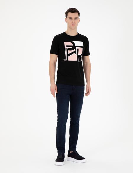 Siyah Slim Fit Tişört - 50280964013