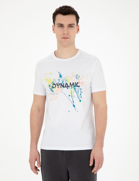 Beyaz Slim Fit Tişört - 50280969013