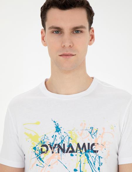 Beyaz Slim Fit Tişört - 50280969013