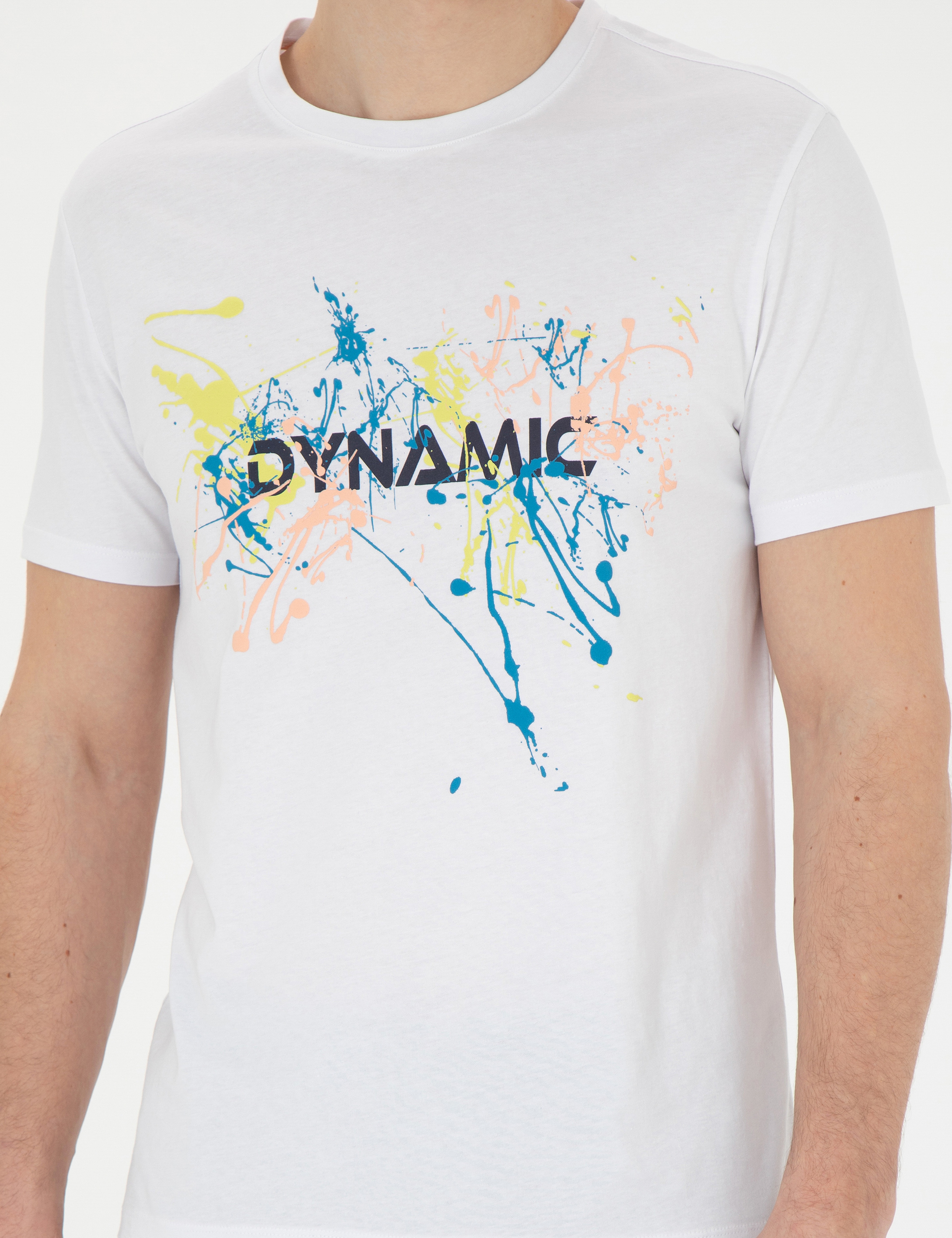 Beyaz Slim Fit Tişört - Image 6