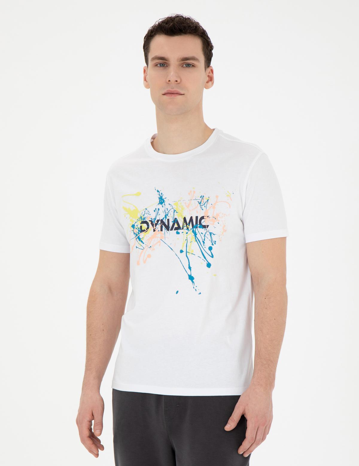 Beyaz Slim Fit Tişört - 50280969013