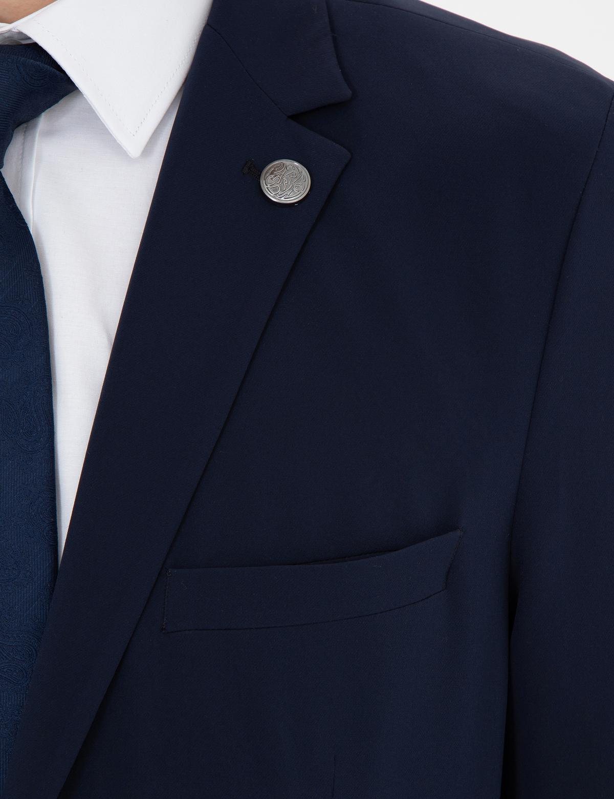 Lacivert Esnek Fit Blazer Ceket - 50287775041