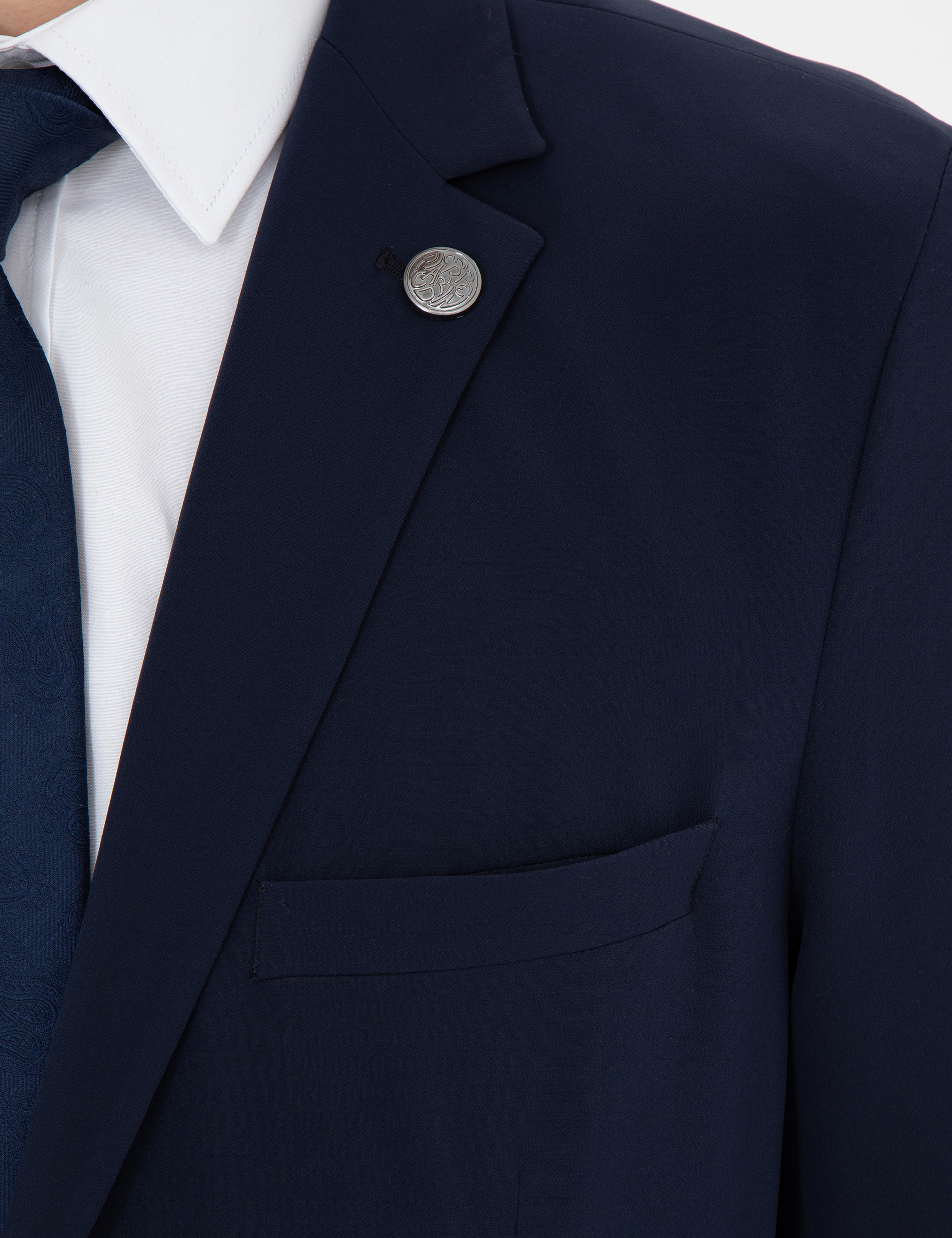 Lacivert Esnek Fit Blazer Ceket - Image 7