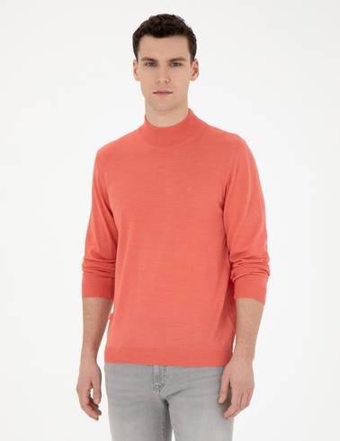 Somon Slim Fit Yarım Balıkçı Yaka Yün Karışımlı Basic Triko Kazak
