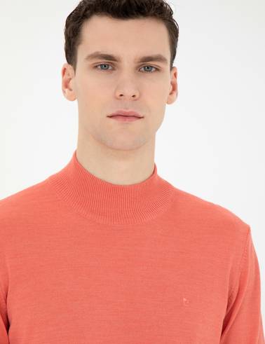 Somon Slim Fit Yarım Balıkçı Yaka Yün Karışımlı Basic Triko Kazak