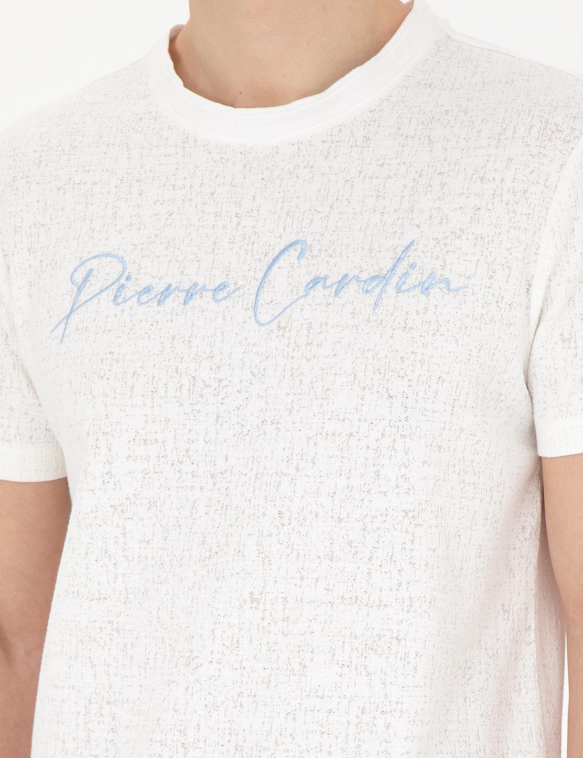 Beyaz Slim Fit Tişört - 50285389043