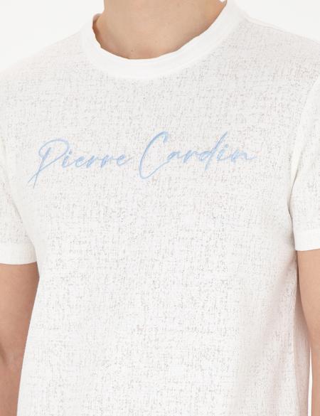 Beyaz Slim Fit Tişört - 50285389043