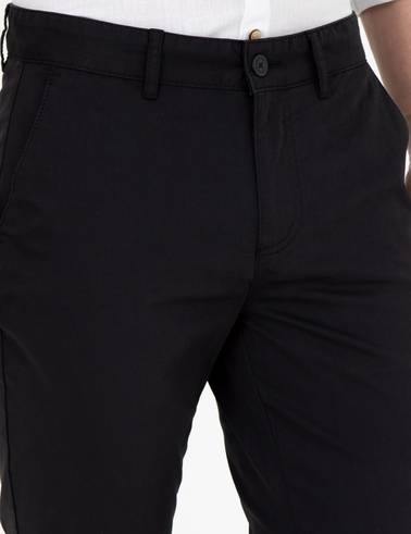 Siyah Slim Fit Kanvas Pantolon