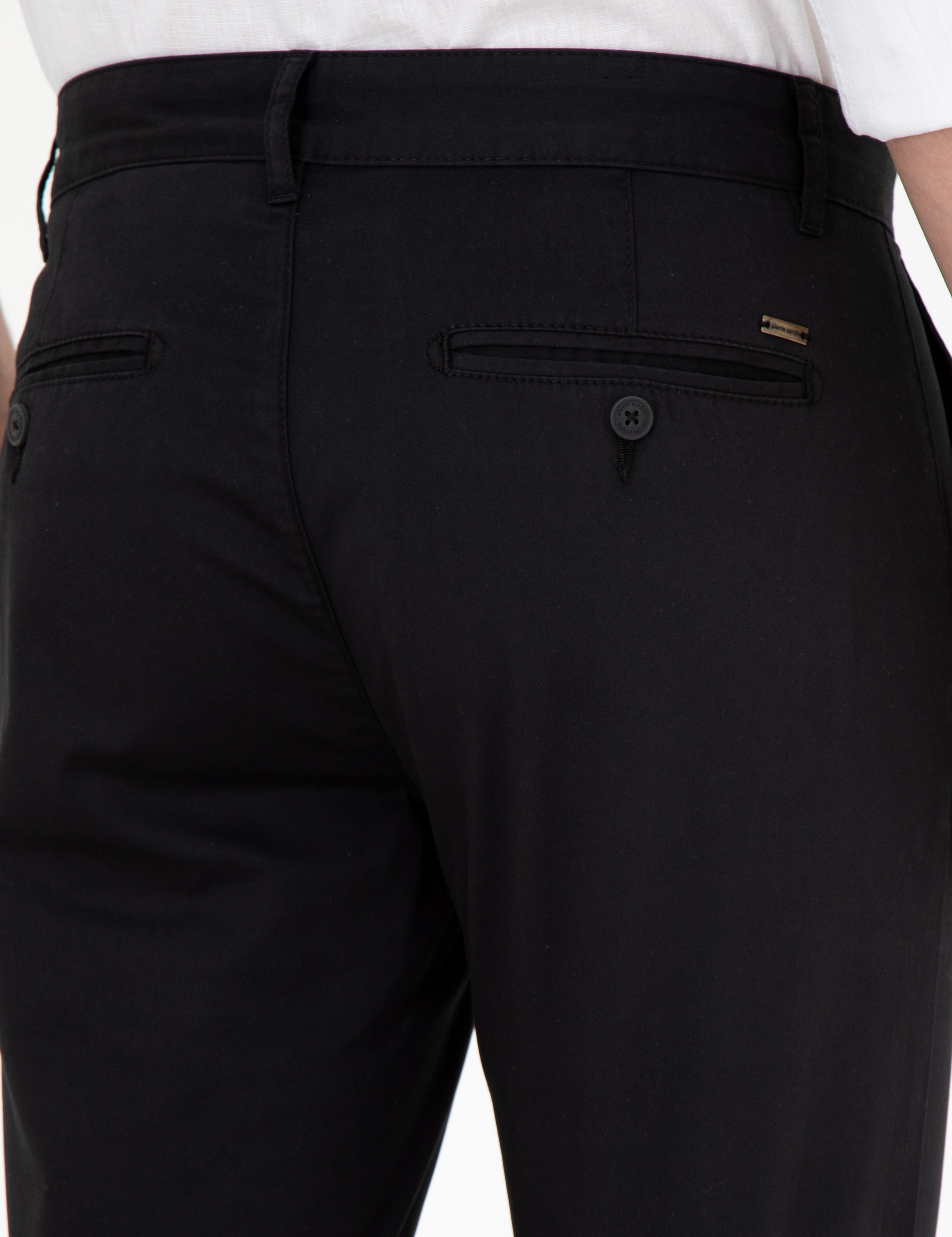 Siyah Slim Fit Basic Kanvas Pantolon - Image 7