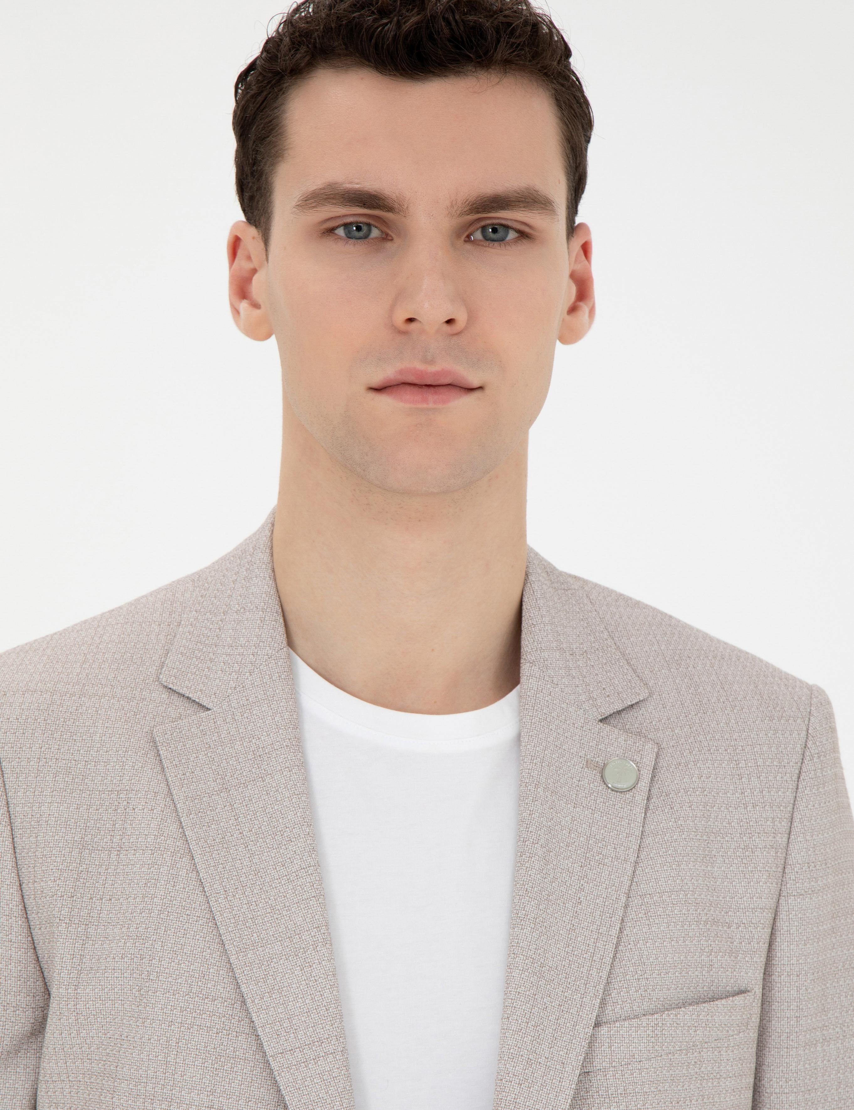 Bej Ex. Slim Fit Takım Elbise