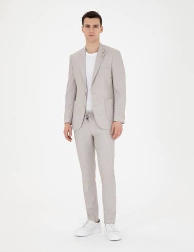 Bej Ex. Slim Fit Takım Elbise
