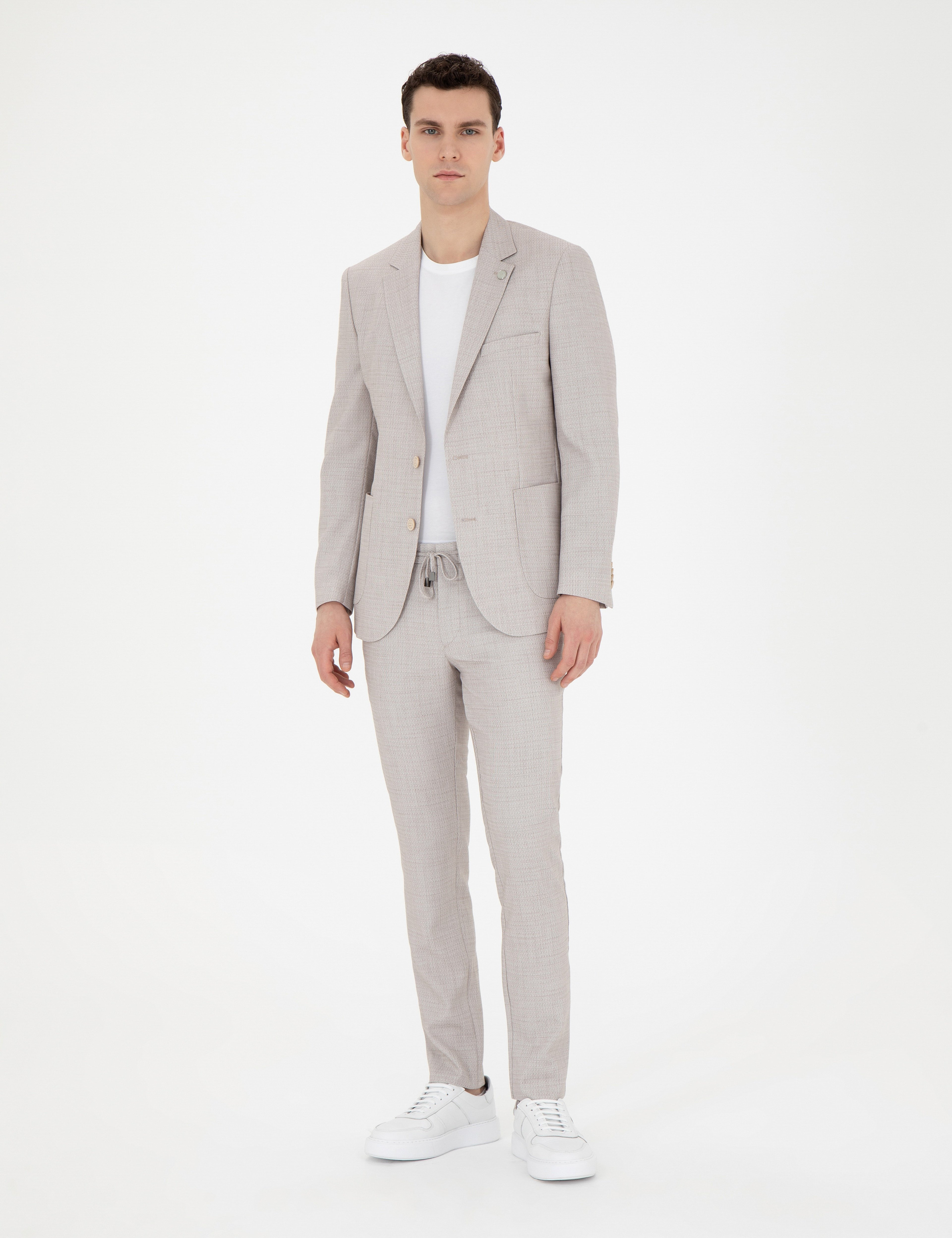 Bej Extra Slim Fit Takım Elbise