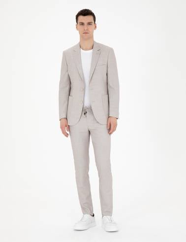 Bej Ex. Slim Fit Takım Elbise