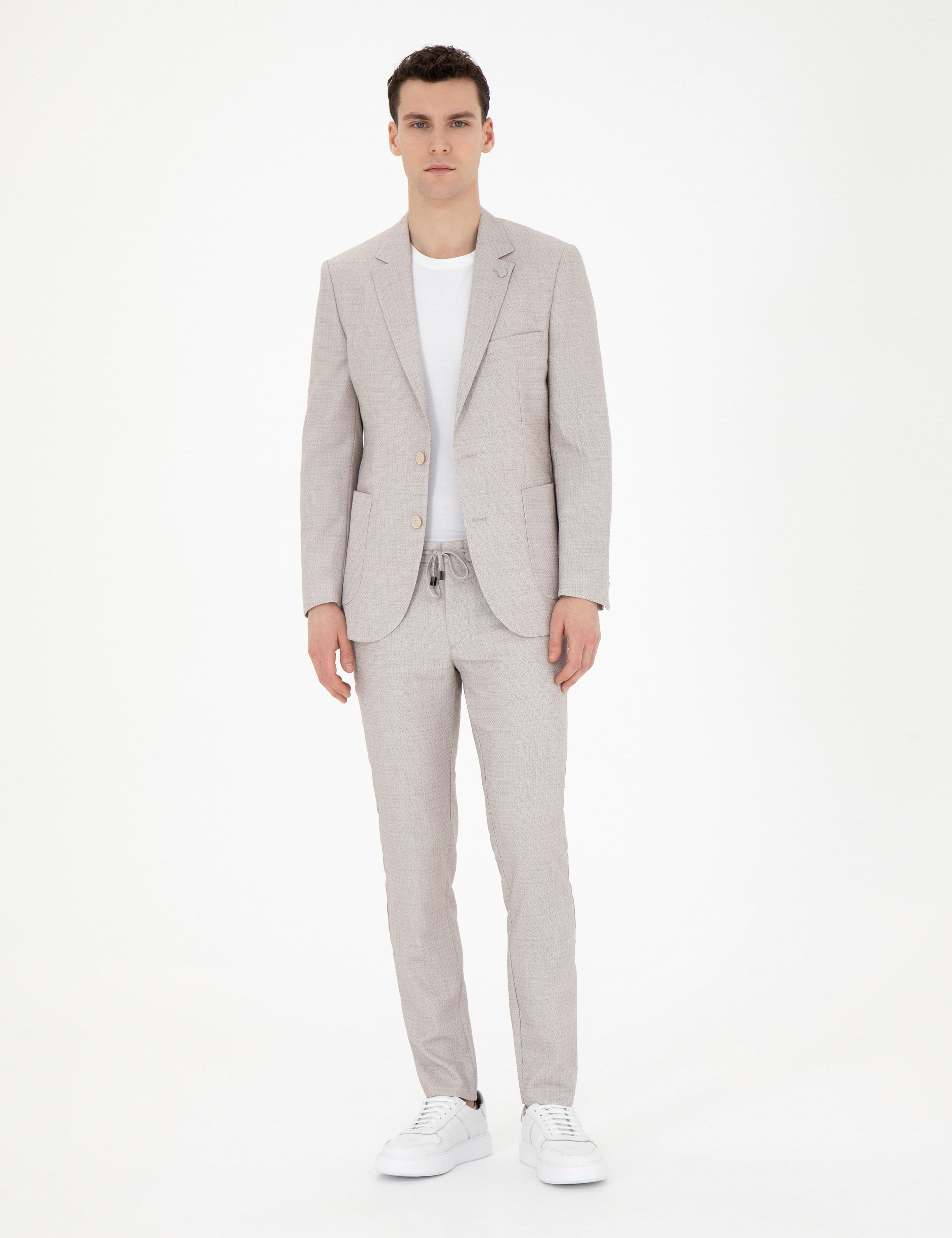 Bej Extra Slim Fit Takım Elbise