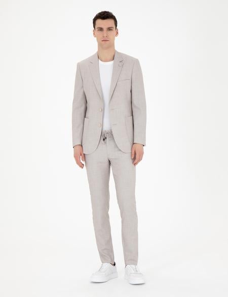 Bej Ex. Slim Fit Takım Elbise - 50285298020