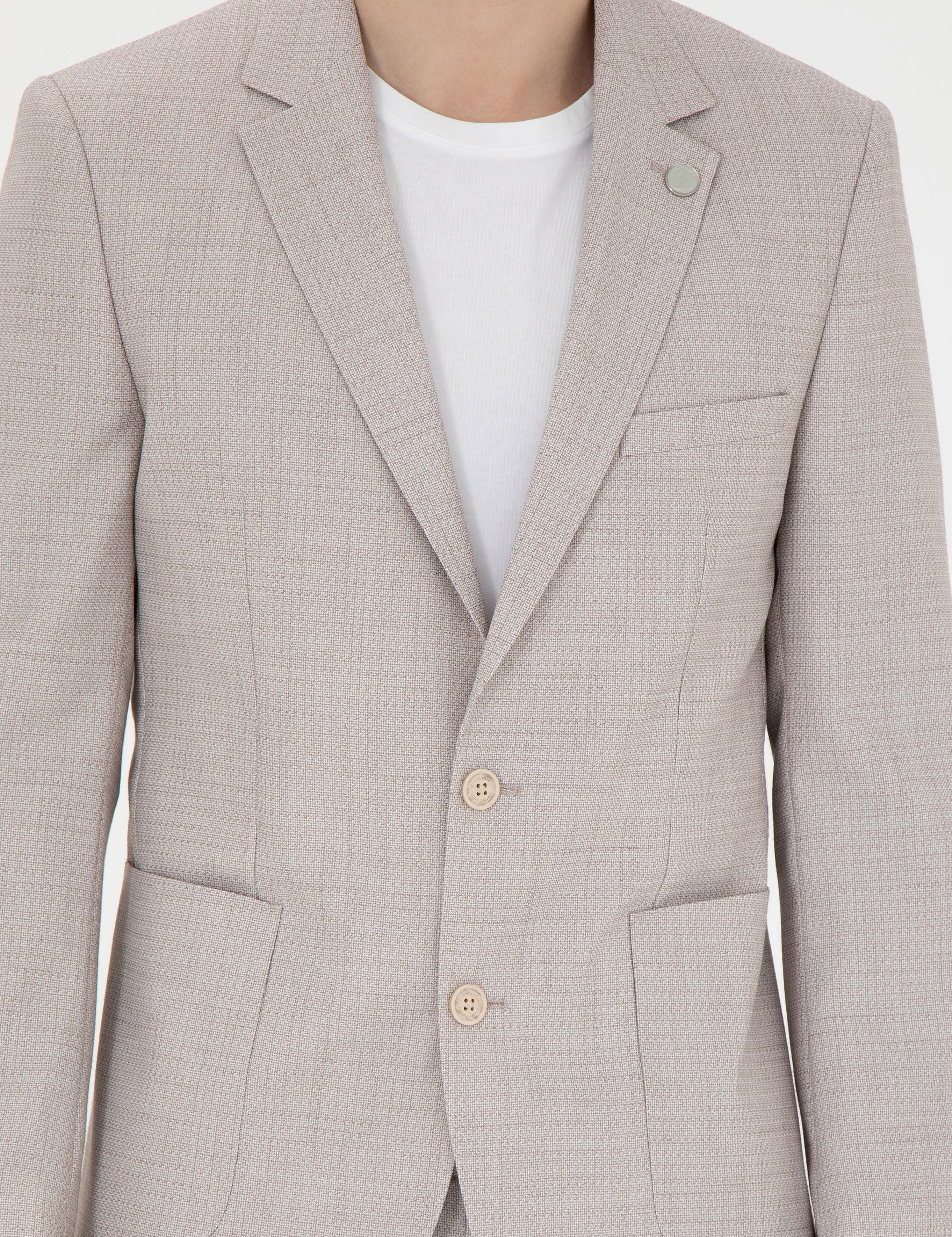 Bej Ex. Slim Fit Takım Elbise