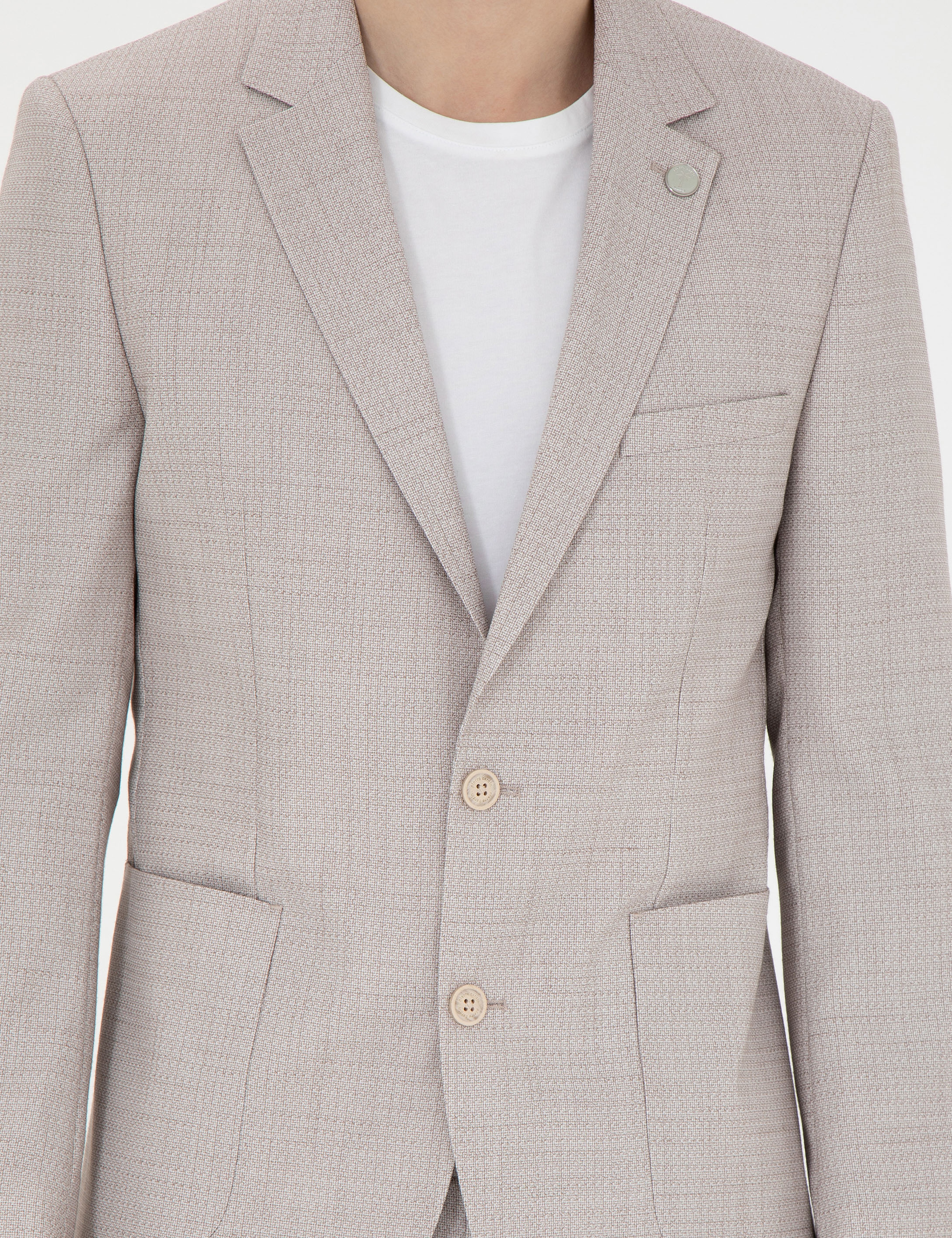 Bej Extra Slim Fit Takım Elbise - Image 6