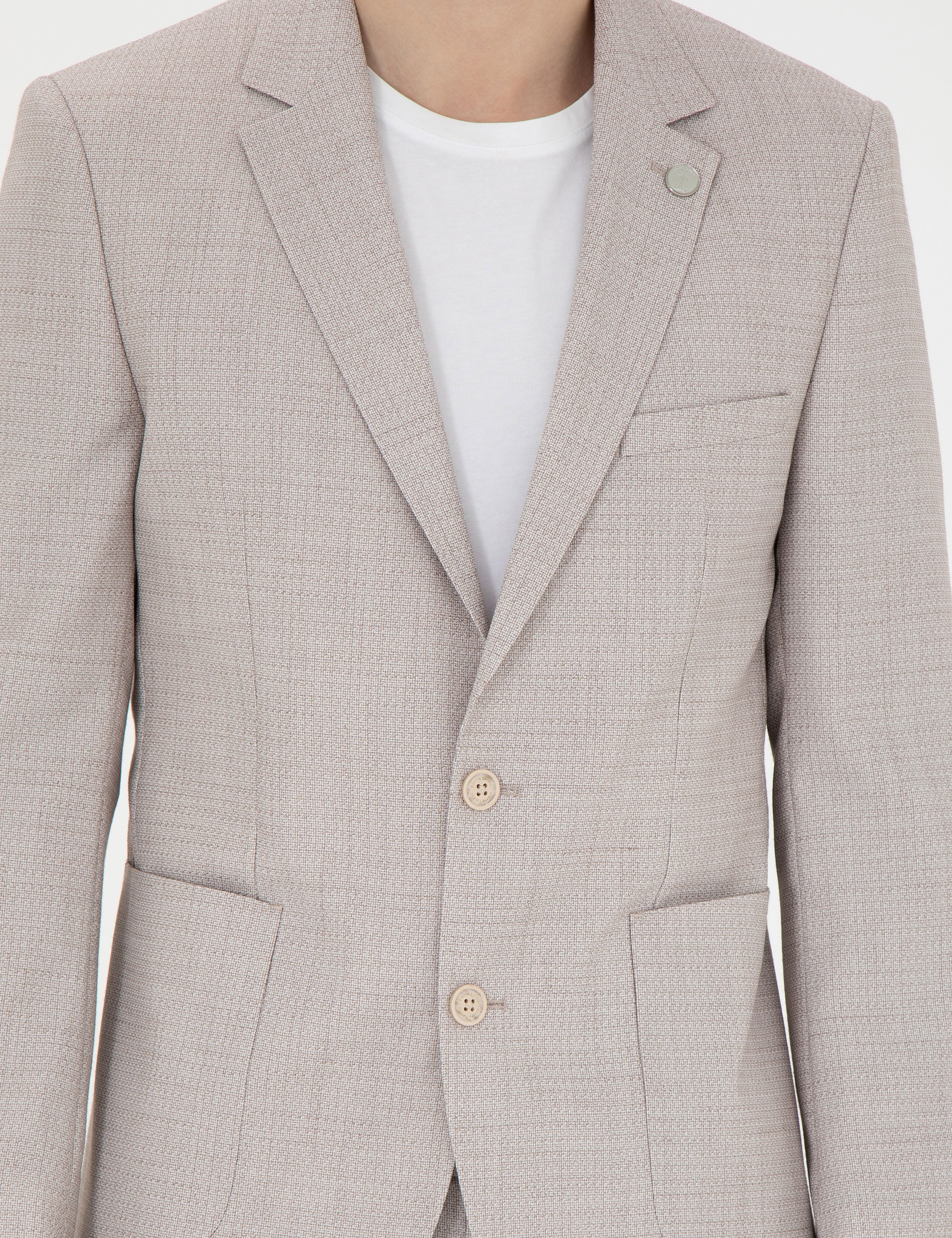 Bej Extra Slim Fit Takım Elbise