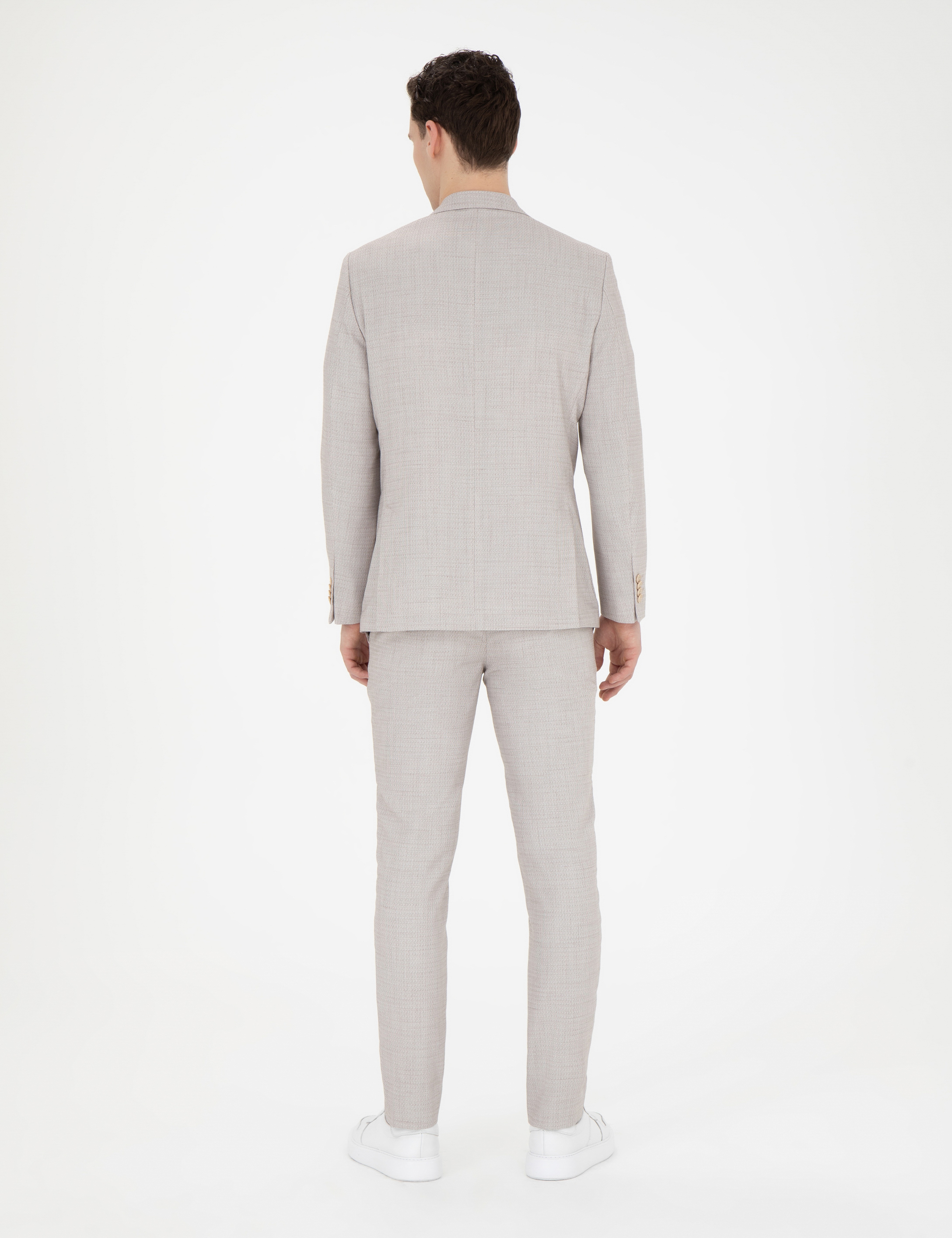 Bej Extra Slim Fit Takım Elbise - Image 5