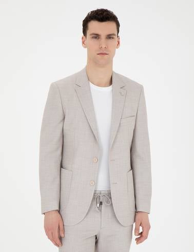Bej Ex. Slim Fit Takım Elbise