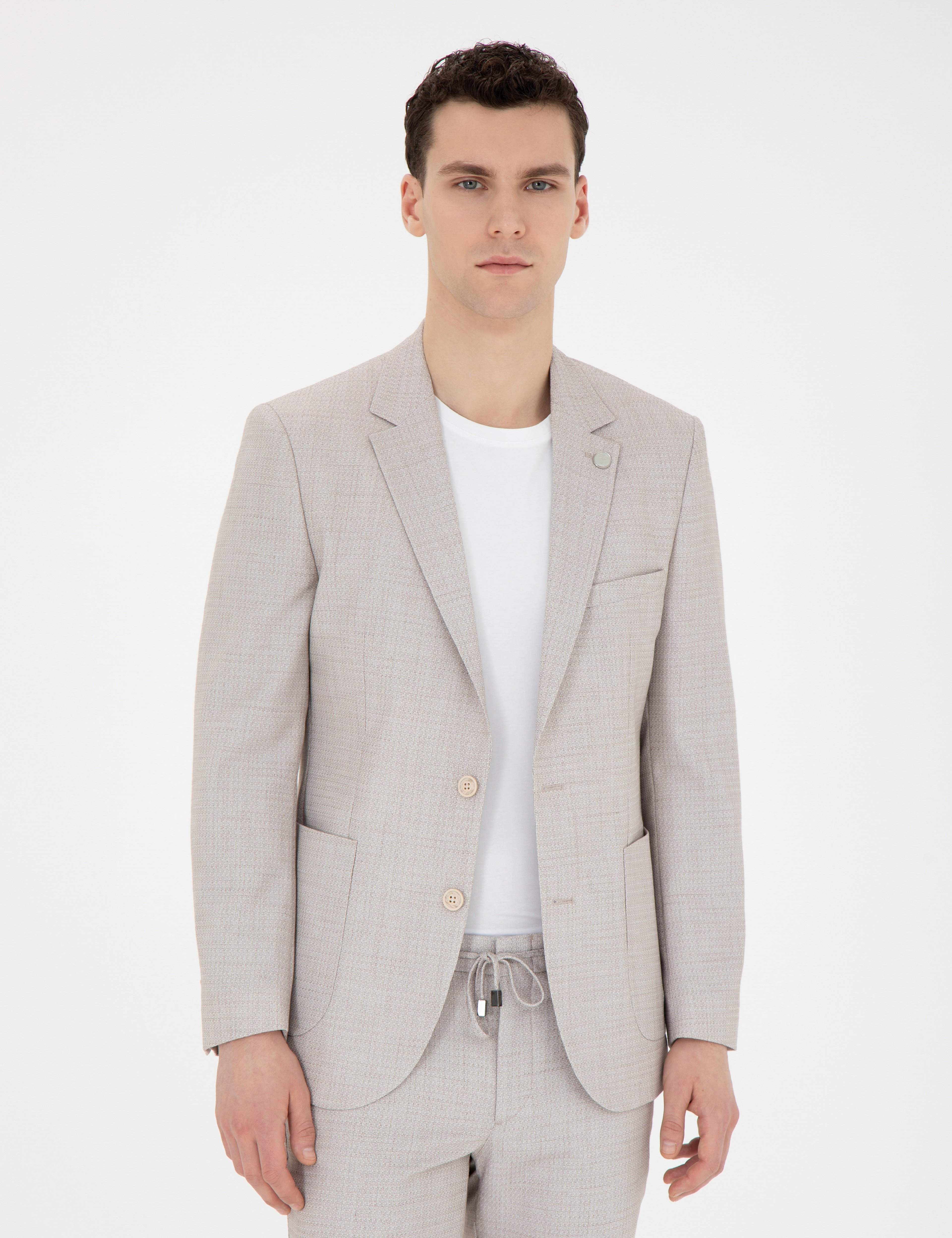 Bej Extra Slim Fit Takım Elbise