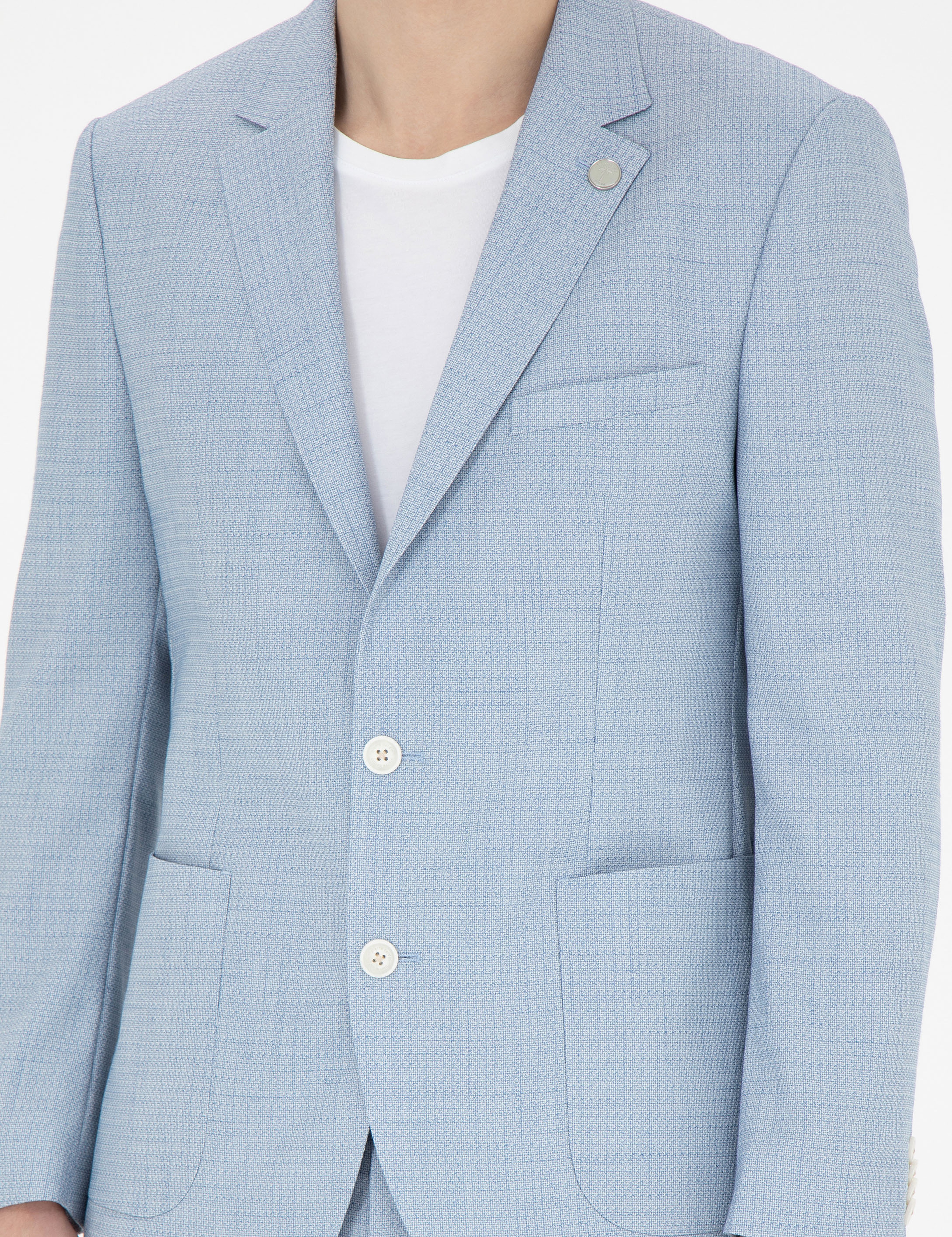 Açık Mavi Extra Slim Fit Takım Elbise - Image 6