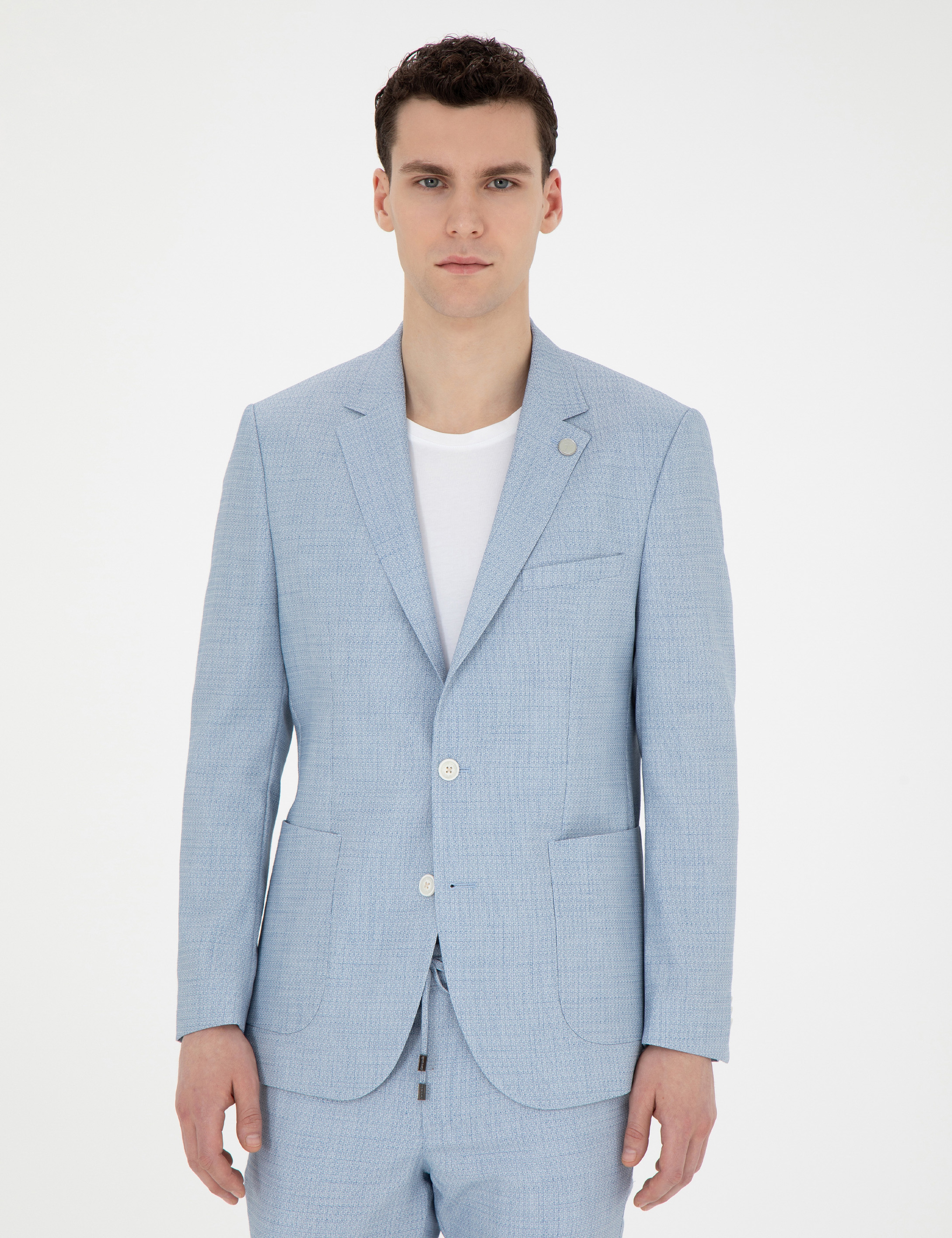 Açık Mavi Extra Slim Fit Takım Elbise - Image 3