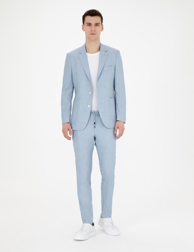 Açık Mavi Extra Slim Fit Takım Elbise