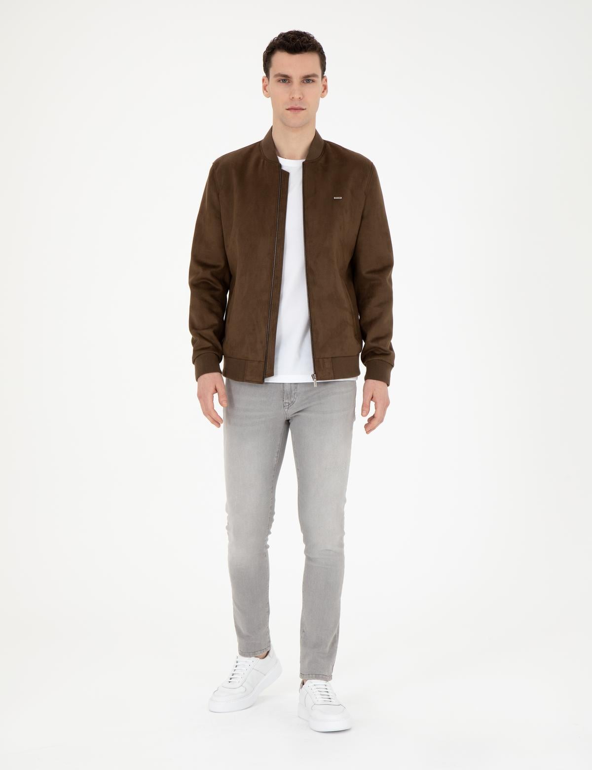 Haki Deri Ceket - 50293987009