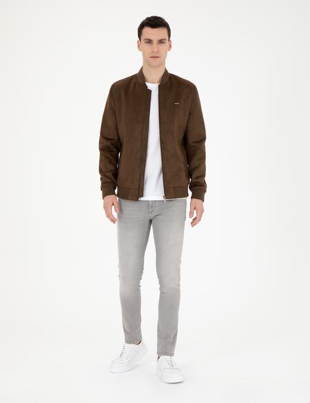 Haki Deri Ceket - 50293987009